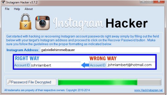 cara hack password instagram